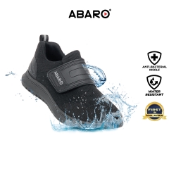 Black School Shoes Waterproof Canvas W3881 Primary | secondary Unisex ABARO